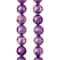 8mm Purple Fractured Dyed Round Agate Beads by Bead Landing™